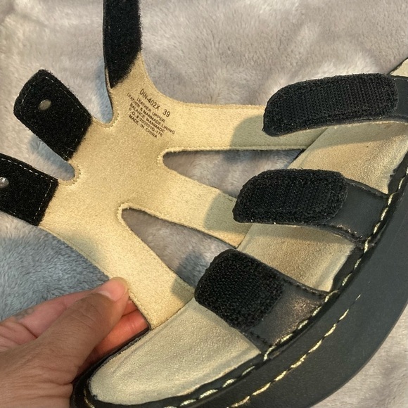Alegria Dinah Leather Slip-On Sandals with Adjustable Strap Size 39 (US 9) - Picture 9 of 15